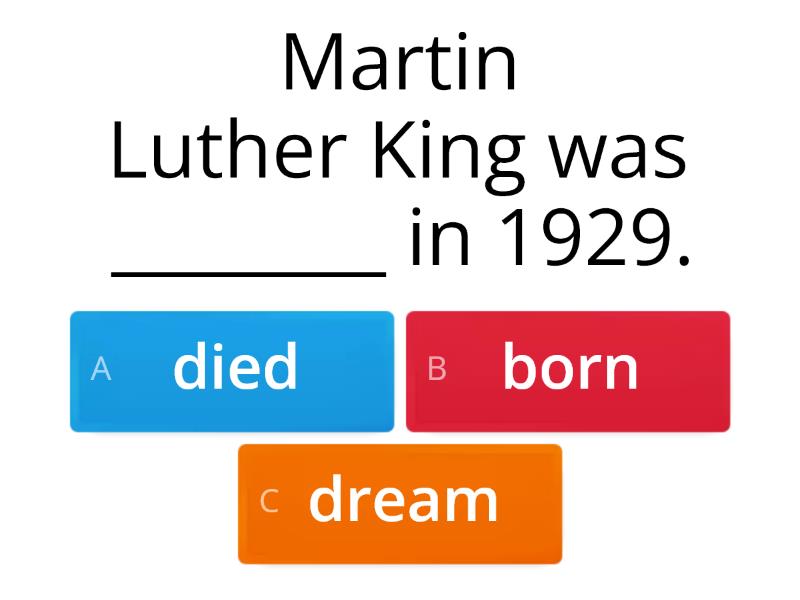 Martin Luther King - Quiz