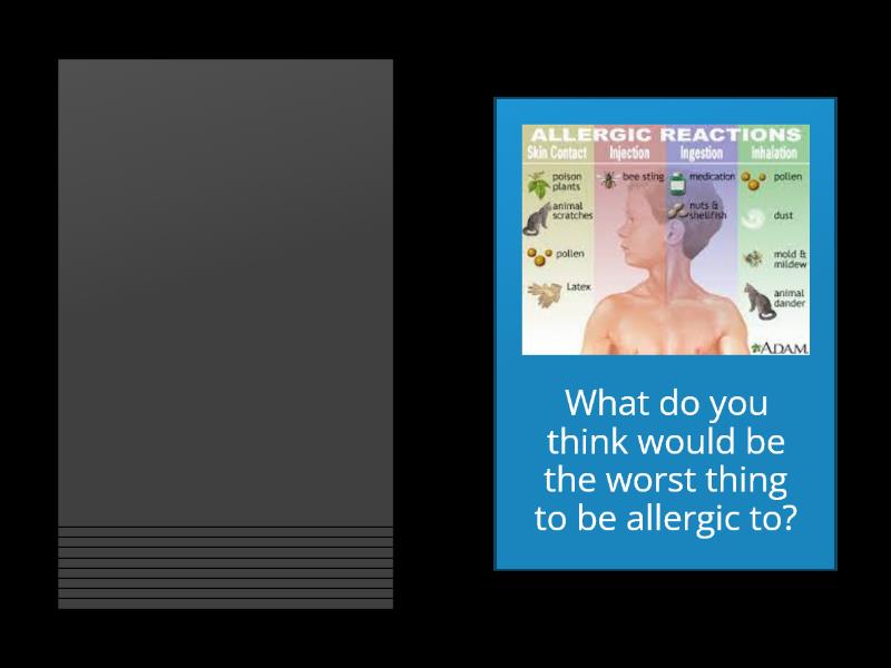 Allergies Speaking cards