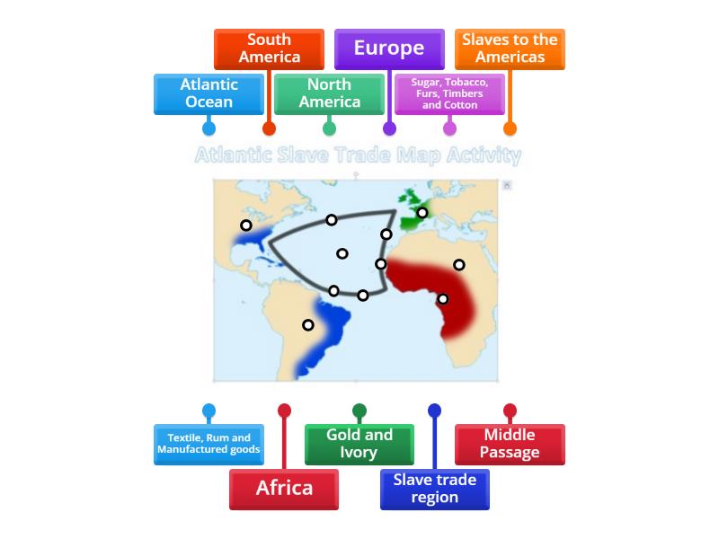8th Map 3 Atlantic Slave Trade (30 secs) Labelled diagram