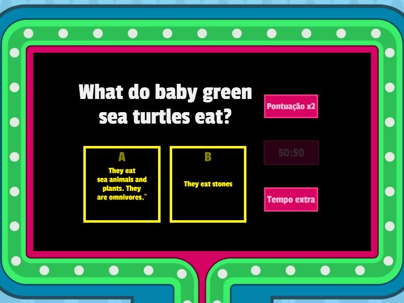 Sea Turtle Quiz Gameshow quiz