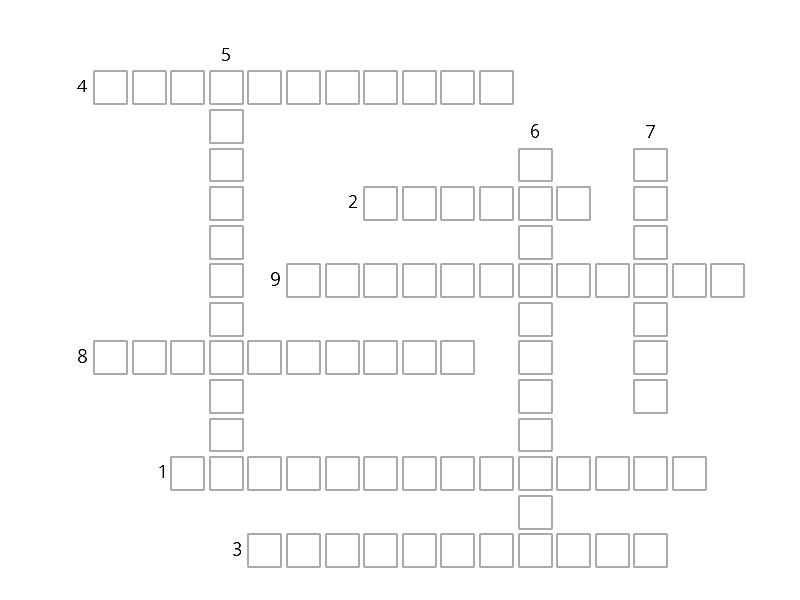 Supply and Demand Crossword