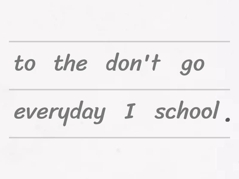 egemen Copy of Simple Present Tense Unjumble