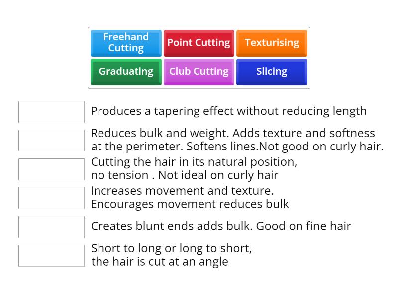Cutting Terms - Match up
