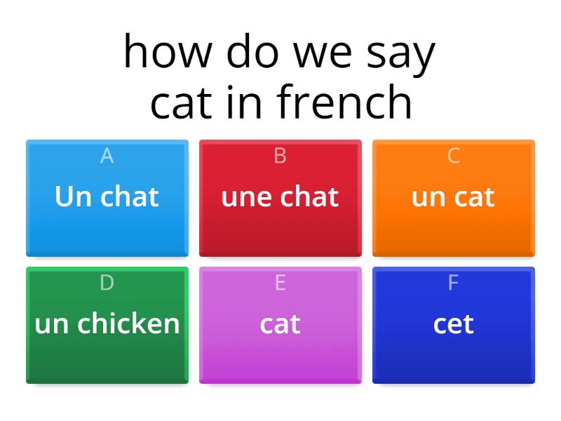 Animals in french Quiz