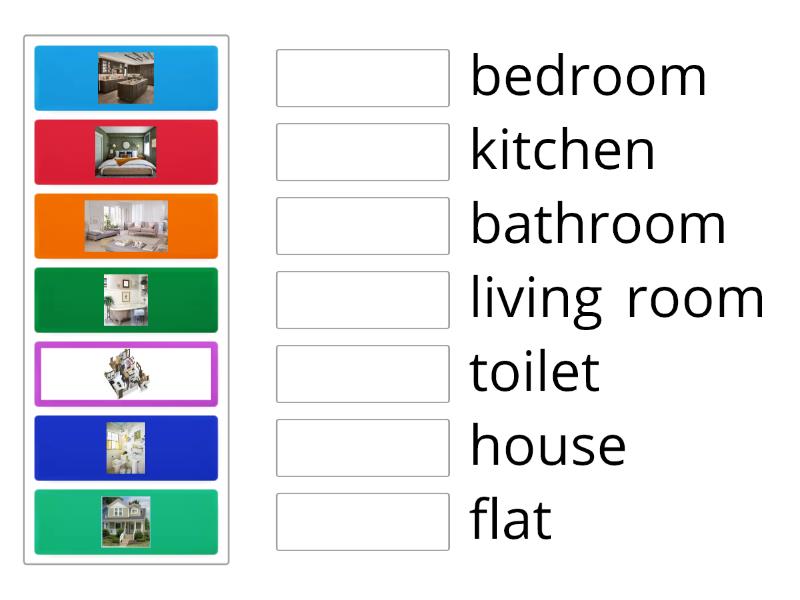 Rooms in the house Match up
