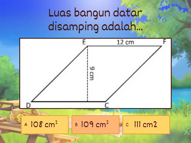 Review Materi Luas Bangun Datar Kelas 5 Quiz