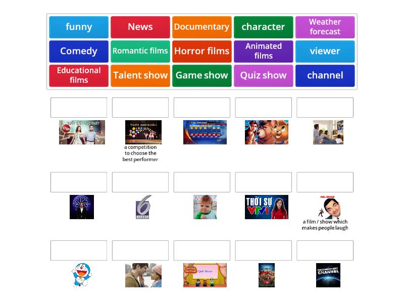 Grade 6 TELEVISION WEEK 1 Match up