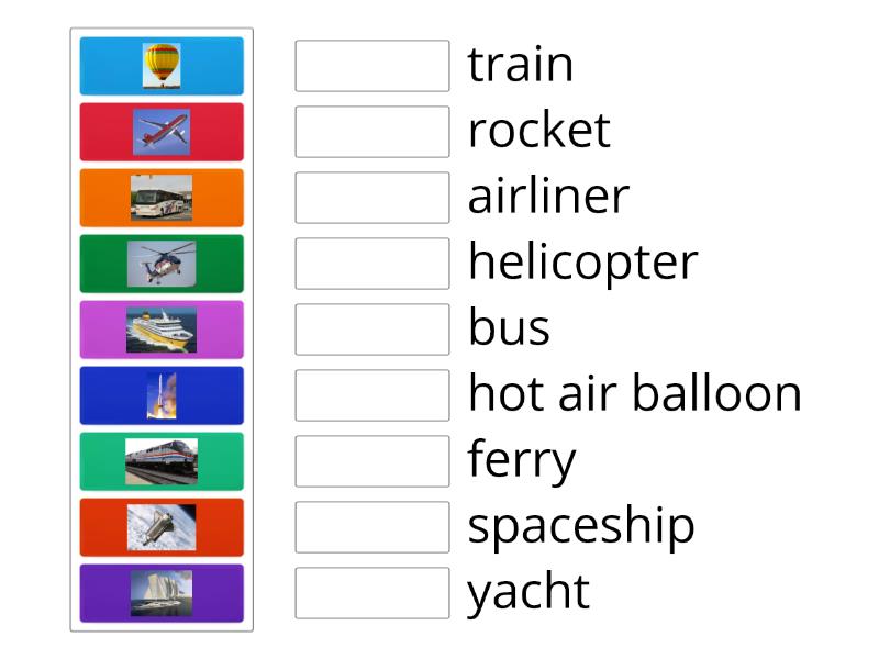 Types of vehicle Match up