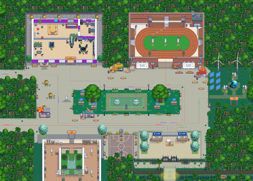 Virtual team building activities WorkAdventure