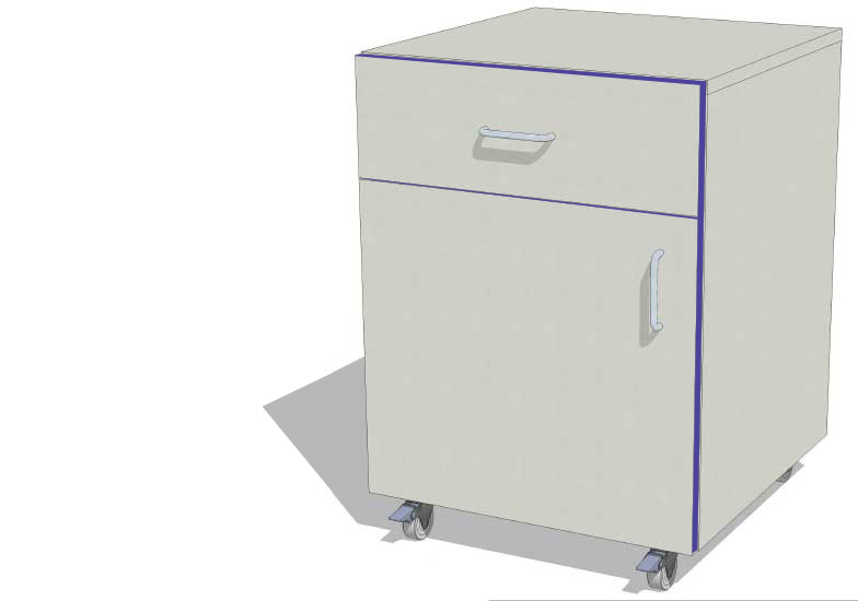 WAL 5 C1D 500mm Cupboard with 1 Drawer Work Area Ltd