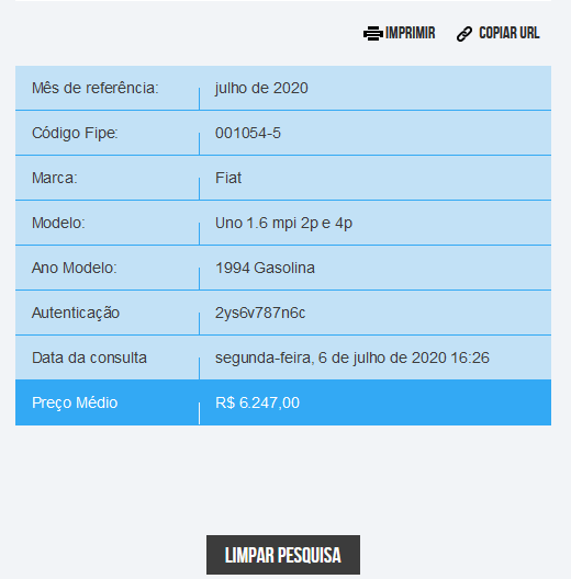 Como Consultar o preço de uma carro na Tabela FIPE