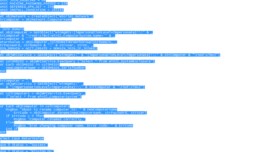 Automating Using the Dell Service Tag as The Host Name of the PC