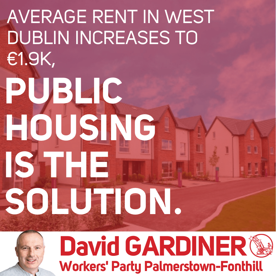 As average rent in west Dublin increases by 11, public housing is the
