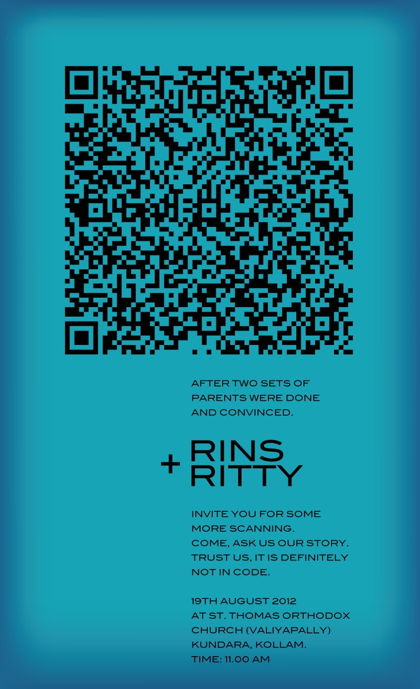 QR code wedding artmasonry