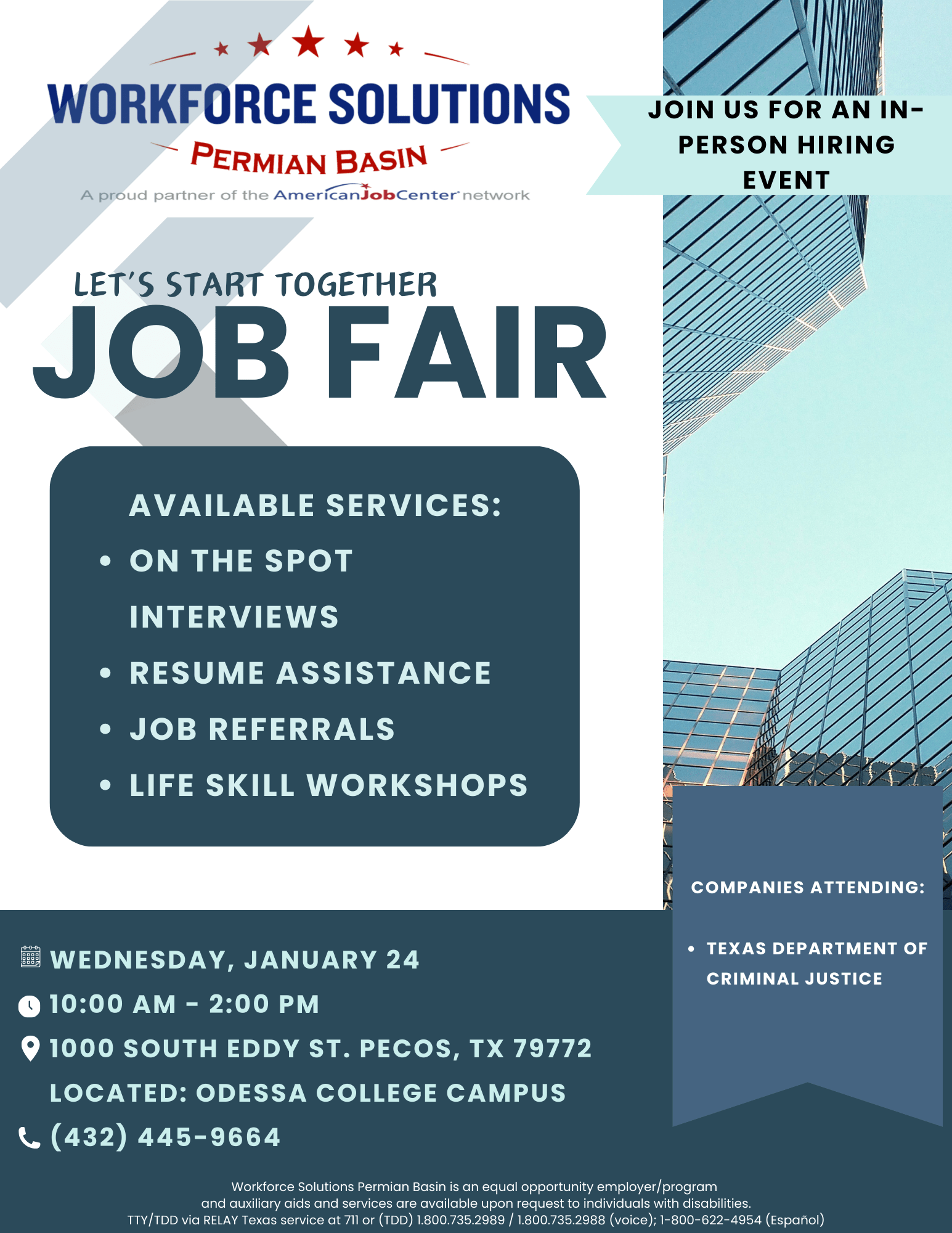 Pecos Job Fair Permian Basin Workforce Development Board