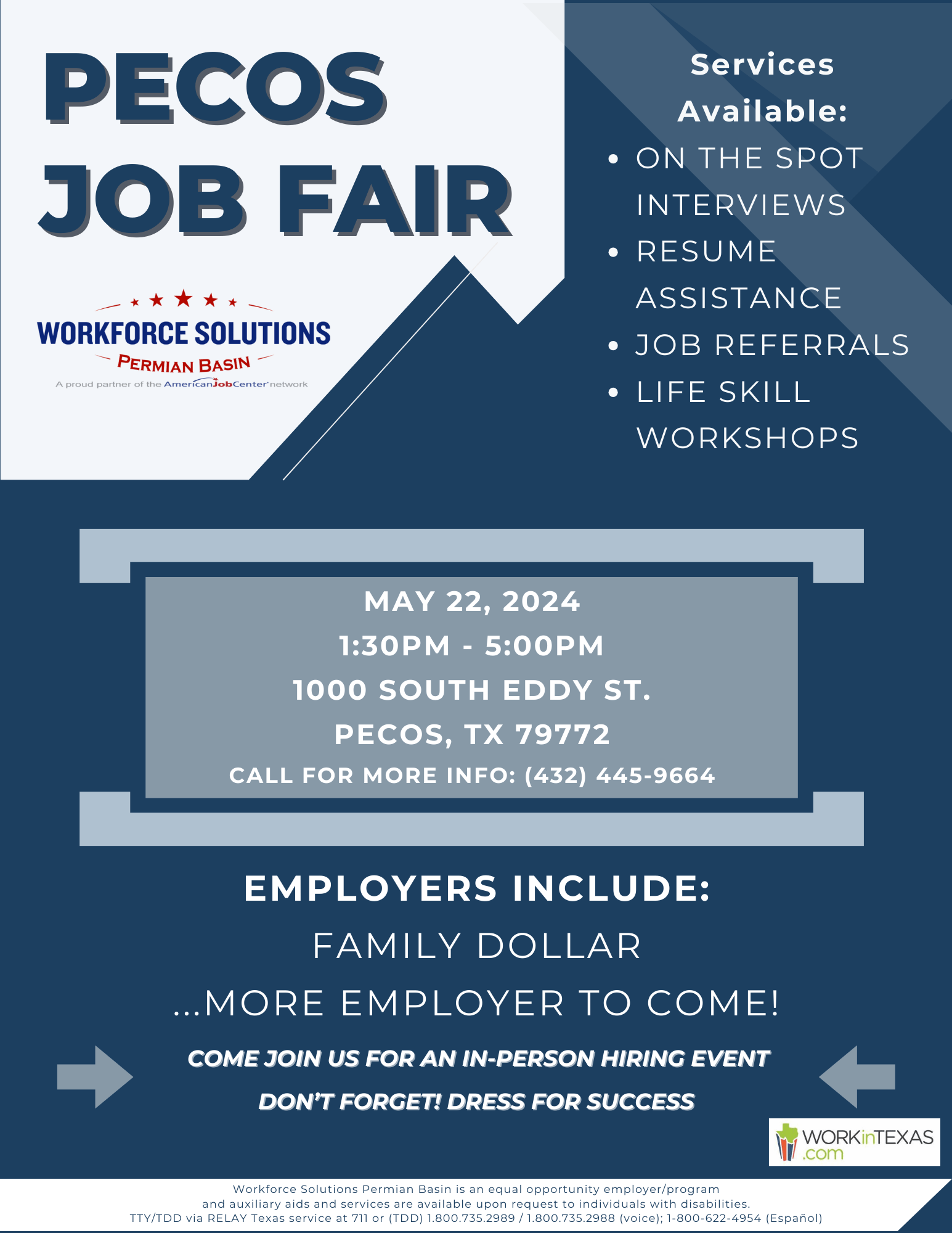 Pecos Job Fair Permian Basin Workforce Development Board