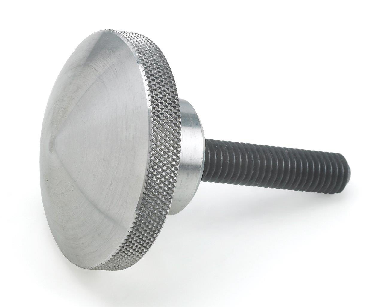 Aluminum Domed Knurled Knob Assemblies On Morton Machine Works
