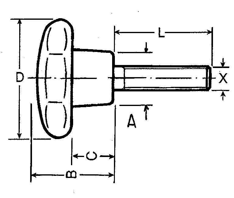 Standard Plastic Hand Knobs with steel screws On Morton Machine Works