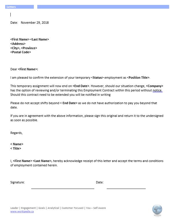Job Offer Contract