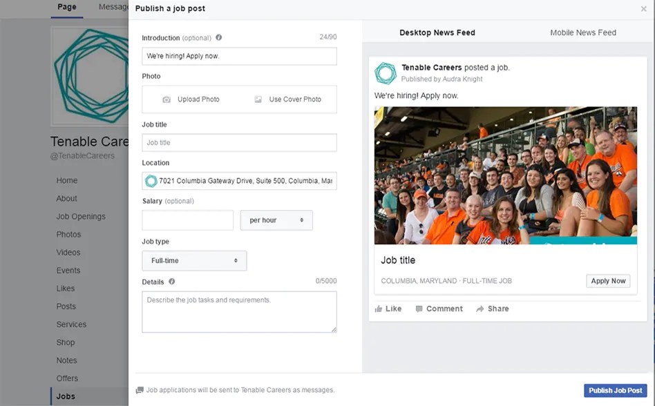NEW Facebook Job Postings: Boosting them to get seen!