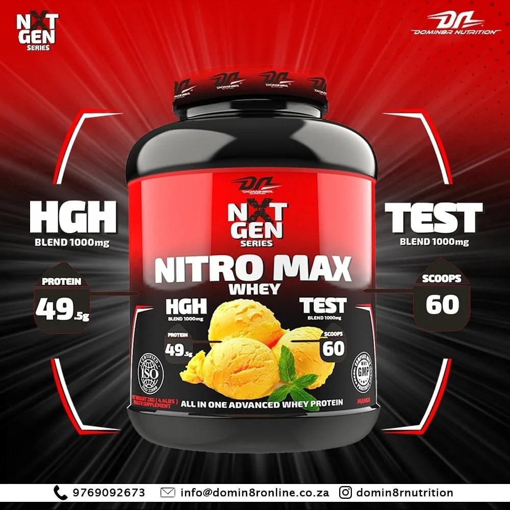 Domin8r Nutrition NXT GEN Series Nitro Max Whey 2 kg Workout Energy Store