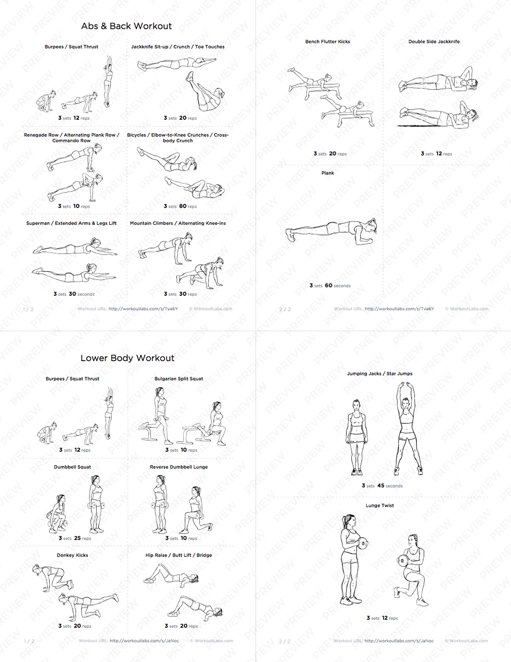 Complete Full Body Transformation Workout Pack for Women