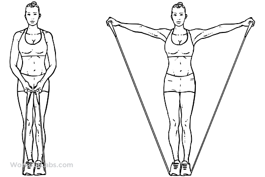 Resistance Band Lateral Raises / Side Raises WorkoutLabs