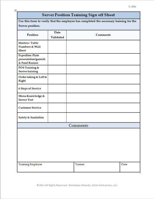 New Cumberland, Pennsylvania Restaurant Consultants, Restaurant Forms