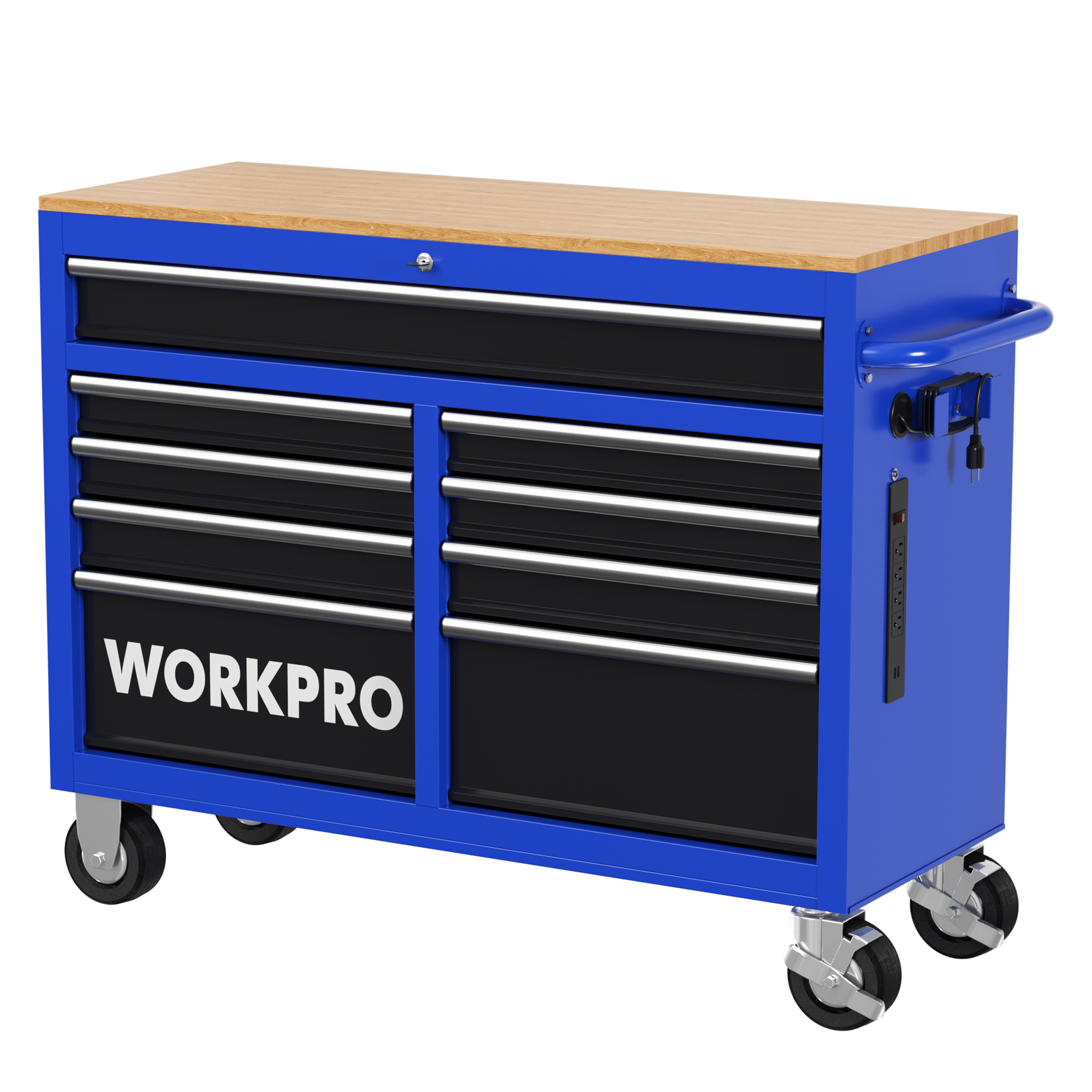 46Inch 9Drawers Rolling Tool ChestWORKPRO® Tools