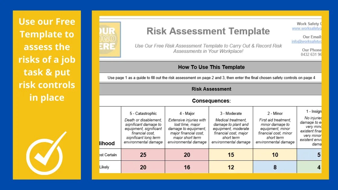 Free Risk Assessment Template Work Safety QLD