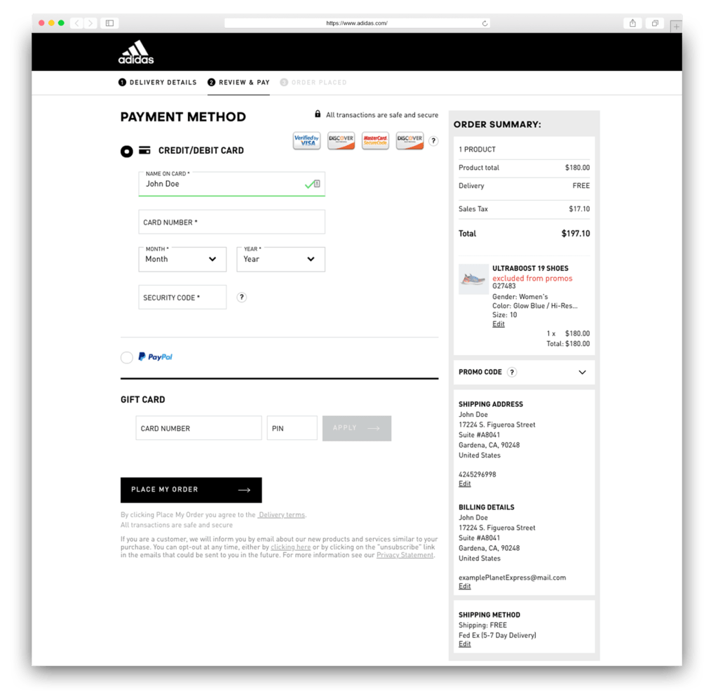 What Does Adidas Ship With?