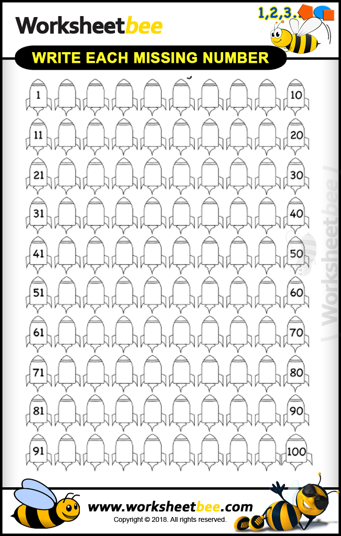 Math Number Sheets 1 100