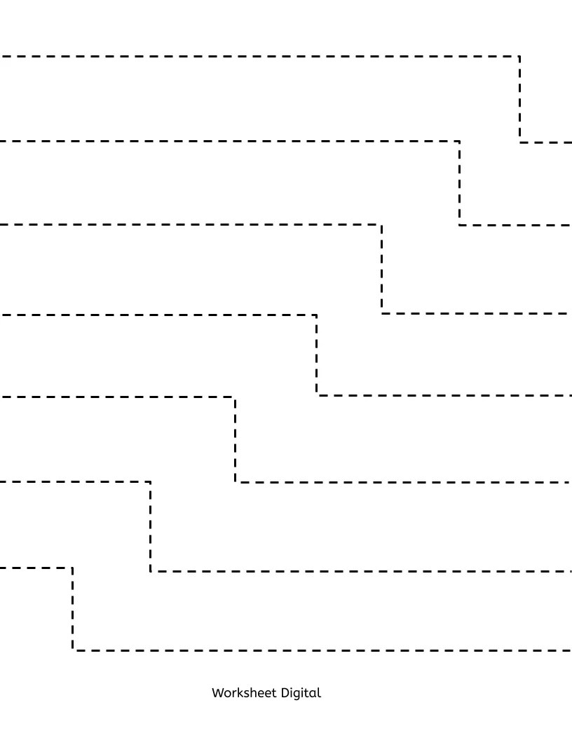 Scissors Skills Cutting Practice 4 Worksheet Digital