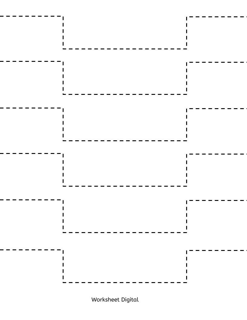 Scissors Skills Cutting Practice 5 Worksheet Digital