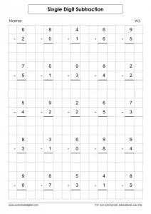 Subtraction Single Digit - Worksheet Digital | #1 Teacher-Made Resources