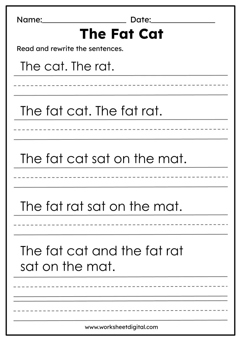 Kindergarten Phonics Page 2 of 2 Worksheet Digital