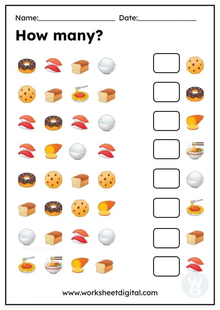 How many? Count and Write Worksheet Digital