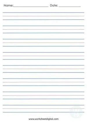 Three Lined Writing Paper - Worksheet Digital | #1 Teacher-Made Resources