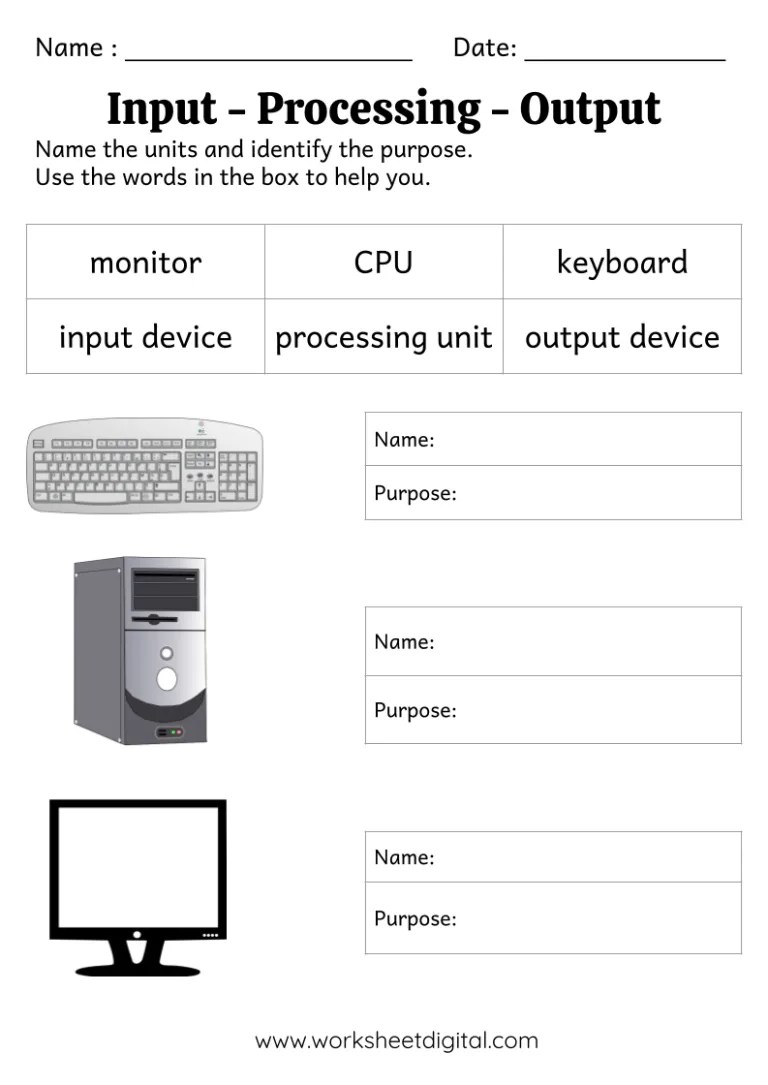 ICT Worksheets Worksheet Digital