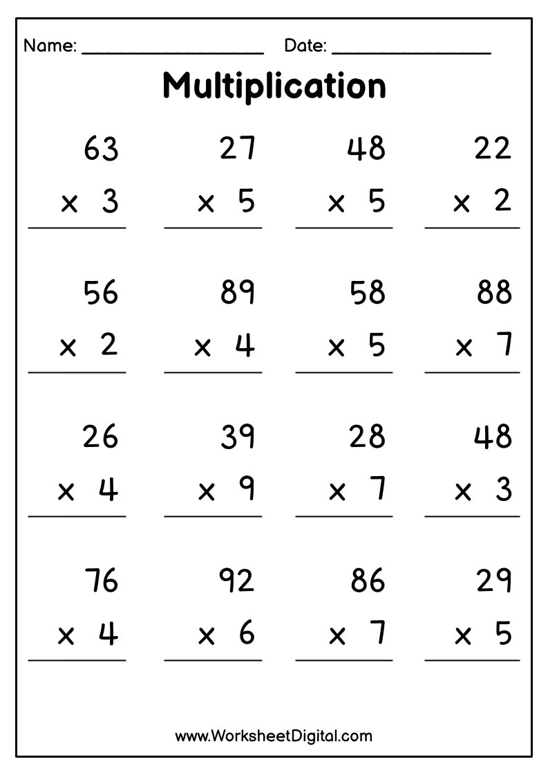 Multiplication Mixed Sums - Worksheet Digital | #1 Teacher-Made Resources