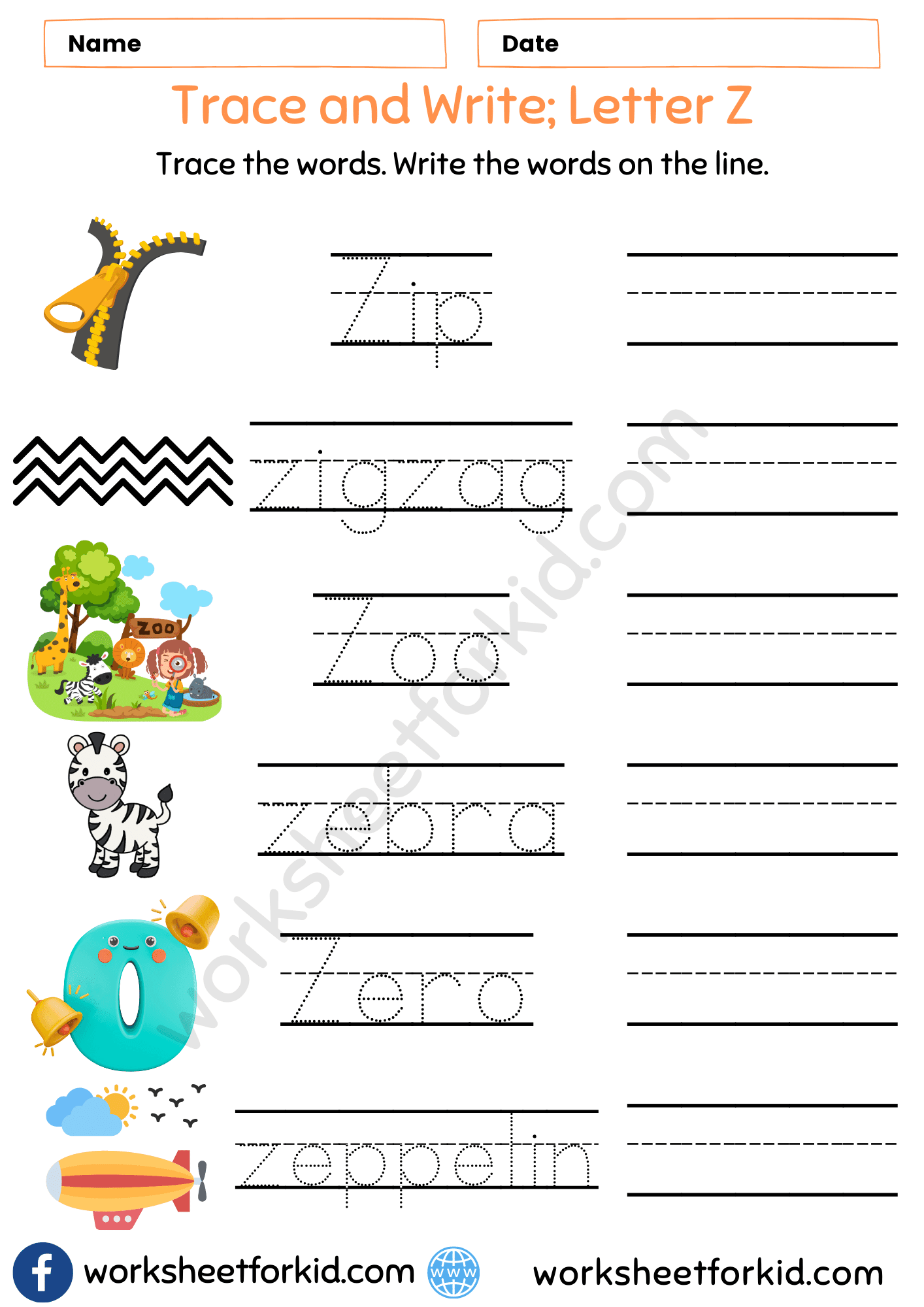 Trace and Write Words WorksheetLetter T WorksheetForKid