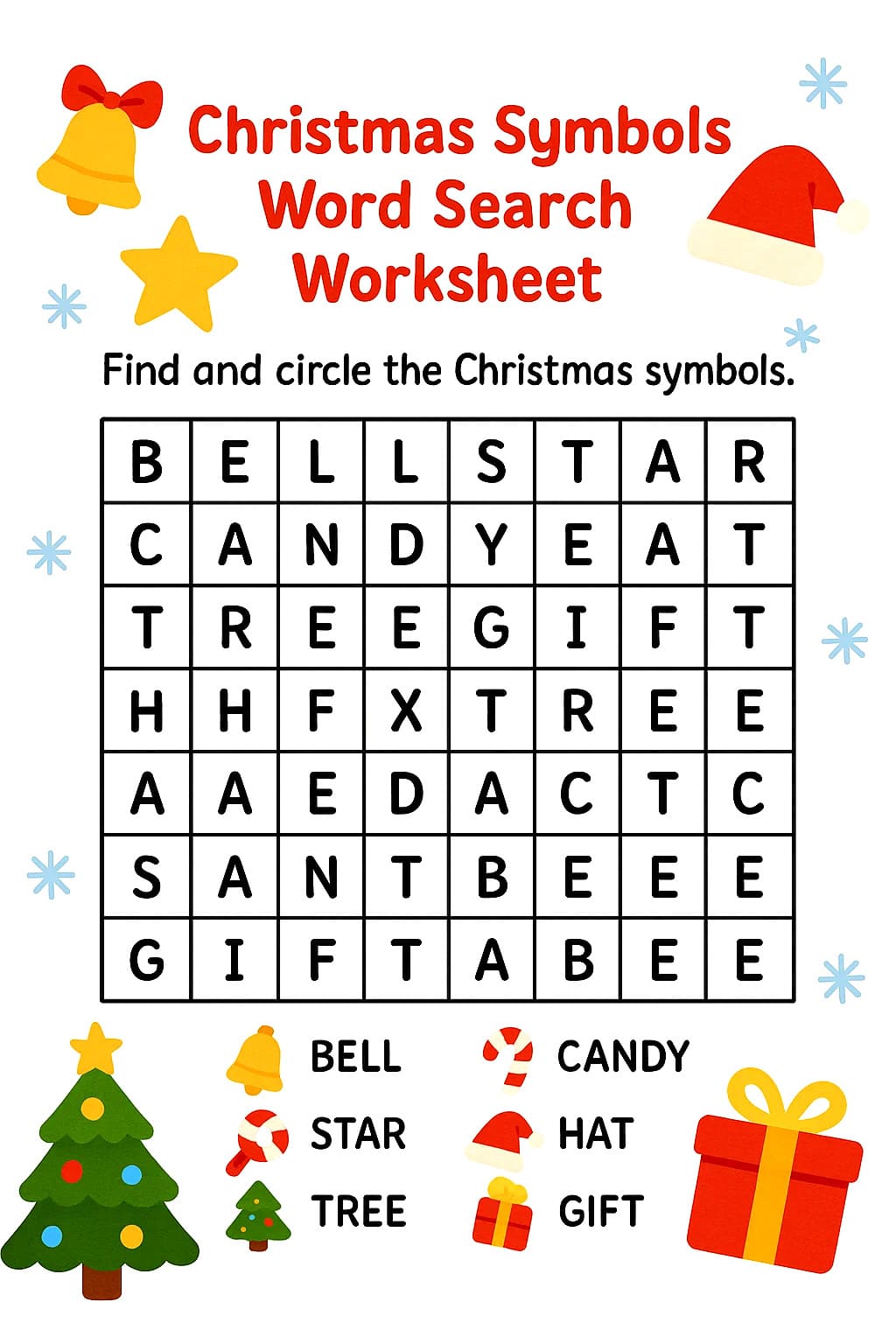 Christmas Word Search Worksheets Free Image & PDF Printables