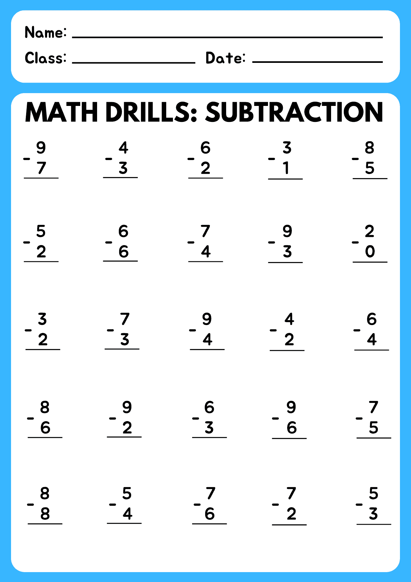Grade 2 Subtraction Worksheets - free & printable | K5 Learning