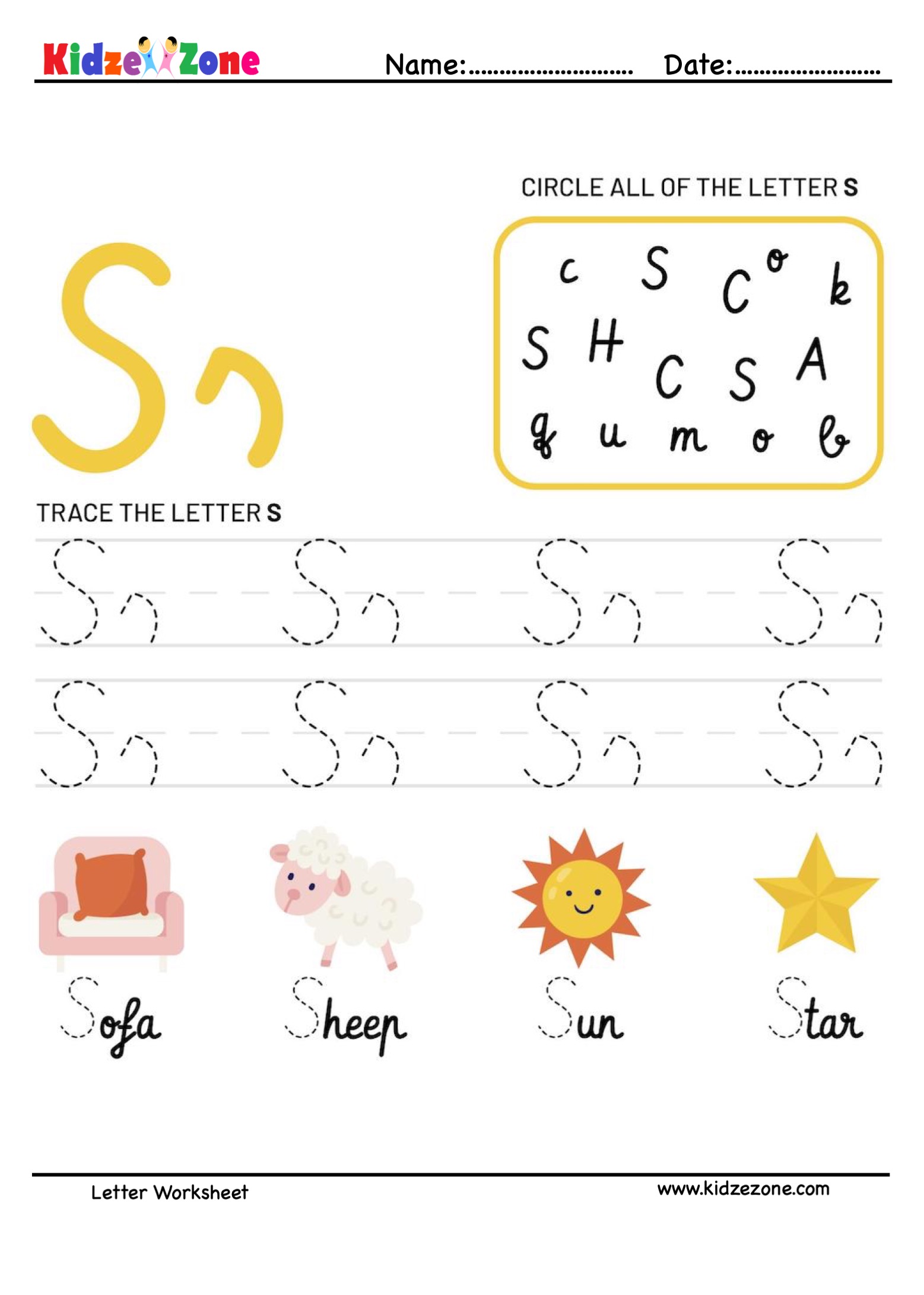 Letter S Tracing worksheets: Fun Activities for Learning the Alphabet
