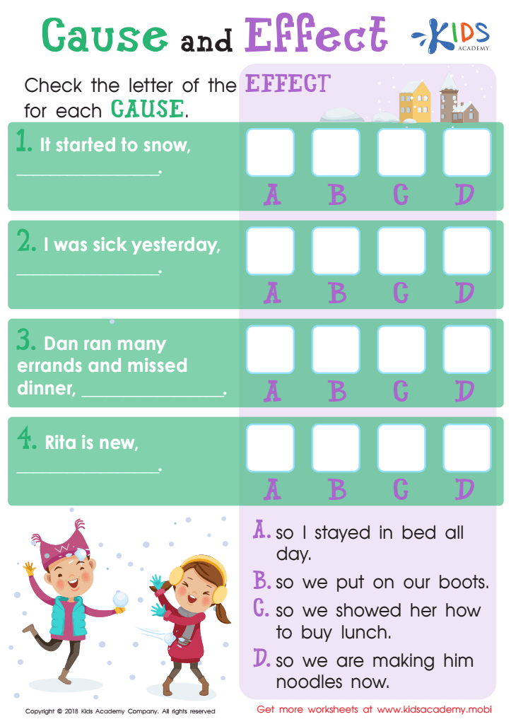 Cause and effect ESL worksheet by Supiloca Worksheets Library