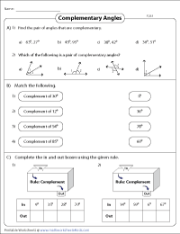 Free Complementary and Supplementary Angles Worksheets - Worksheets Library