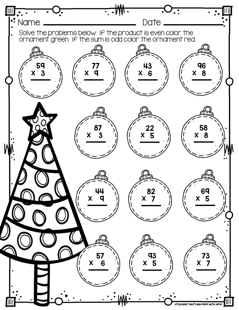 Christmas Math Worksheets Worksheets Library