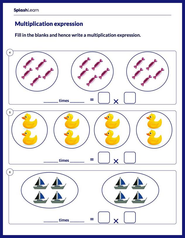 Multiplication Worksheets for 2nd Graders Online - SplashLearn
