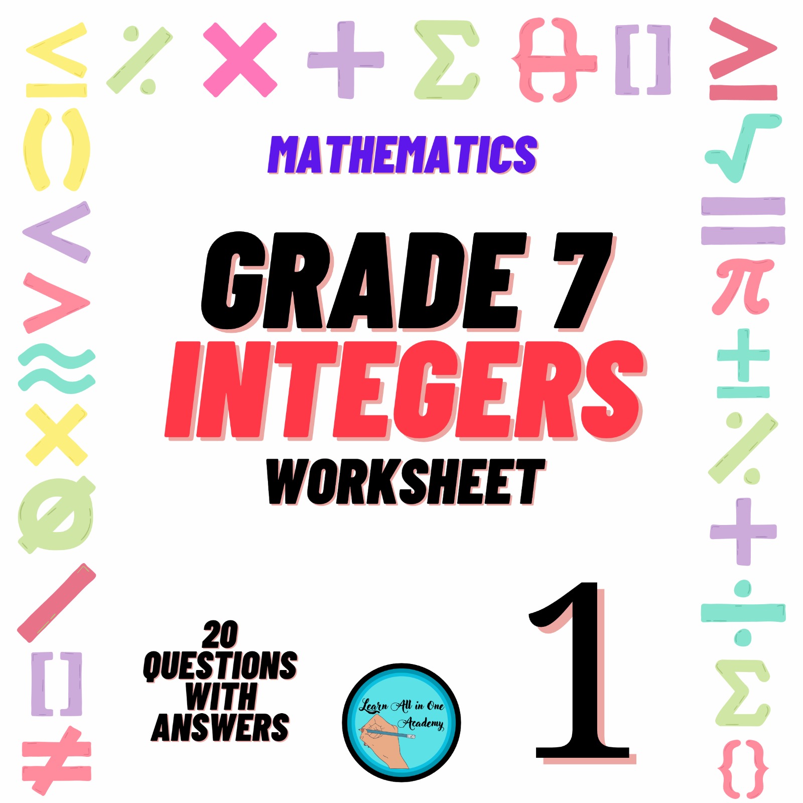 Free Printable 7th Grade Integers Worksheets [PDFs] Brighterly