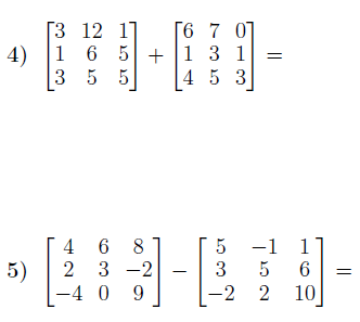 Matrix Addition Worksheets | Practice Adding Matrices